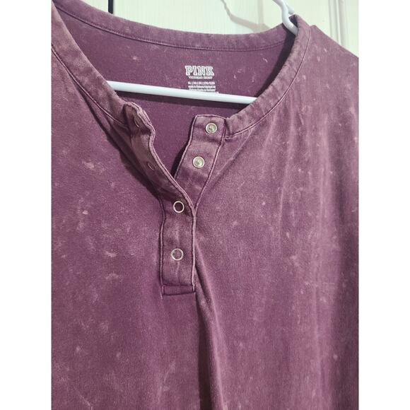 Victoria's secret PINK xl women's long sleeve partial button up - Picture 3 of 10